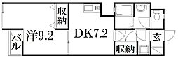 レインボープラザ 1DKの間取図画像
