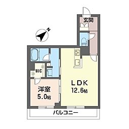 積水ハウスシャーメゾン ヴィア ソーレ 1LDKの間取図画像