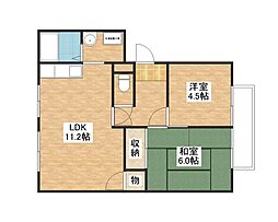 メゾン・エルドラド 1階2LDKの間取り