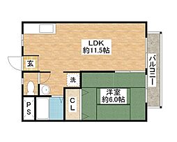 間取図画像 1LDK