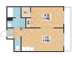 テネレッツァ 2階1LDKの間取り