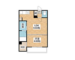 モアニ 2階1LDKの間取り