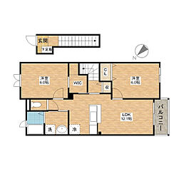 ブローテB 2LDKの間取図画像