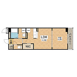 エヴァーグリーンフジ 1LDKの間取図画像