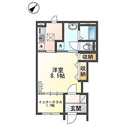 La・Felice 1Kの間取図画像