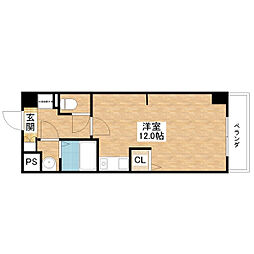 アヴニールタカラ 1Kの間取図画像