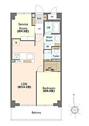 ルジェンテ・リベル氷川台 1SLDKの間取図画像