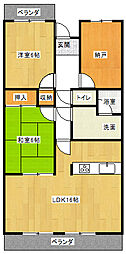 マーブル幸ヶ丘 3LDKの間取図画像