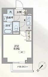 都営大江戸線 牛込神楽坂駅 徒歩1分の賃貸マンション 1階1Kの間取り