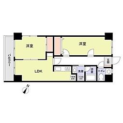 東京メトロ半蔵門線 神保町駅 徒歩5分の賃貸マンション 7階2LDKの間取り