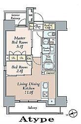 東京メトロ丸ノ内線 本郷三丁目駅 徒歩5分の賃貸マンション 7階2LDKの間取り
