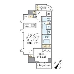 東京メトロ南北線 駒込駅 徒歩6分の賃貸マンション 2階1LDKの間取り