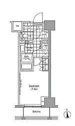 JR総武線 浅草橋駅 徒歩7分の賃貸マンション 7階1Kの間取り