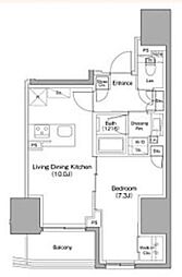 都営大江戸線 本郷三丁目駅 徒歩2分の賃貸マンション 9階1LDKの間取り