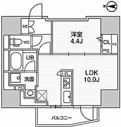 東京メトロ日比谷線 入谷駅 徒歩5分の賃貸マンション 2階1LDKの間取り