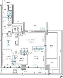 都営大江戸線 本郷三丁目駅 徒歩6分の賃貸マンション 8階3LDKの間取り
