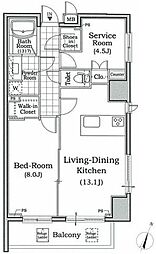東京メトロ南北線 本駒込駅 徒歩5分の賃貸マンション 13階1SLDKの間取り