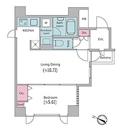 都営三田線 千石駅 徒歩3分の賃貸マンション 4階1LDKの間取り