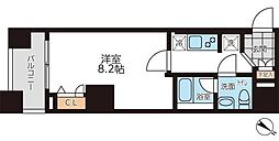 JR山手線 駒込駅 徒歩7分の賃貸マンション 9階1Kの間取り
