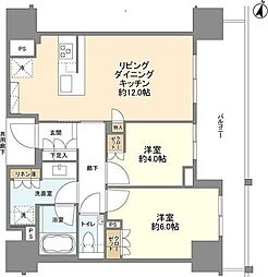 東京メトロ丸ノ内線 本郷三丁目駅 徒歩5分の賃貸マンション 5階2LDKの間取り