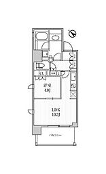 東京メトロ半蔵門線 水天宮前駅 徒歩5分の賃貸マンション 4階1LDKの間取り