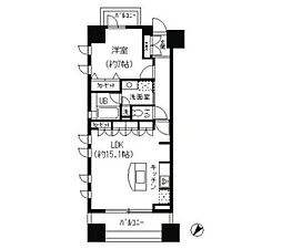 東京メトロ半蔵門線 水天宮前駅 徒歩2分の賃貸マンション 3階1LDKの間取り