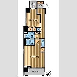 都営新宿線 馬喰横山駅 徒歩2分の賃貸マンション 6階1LDKの間取り