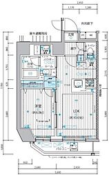 東京メトロ日比谷線 入谷駅 徒歩3分の賃貸マンション 10階1LDKの間取り