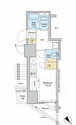 JR山手線 田端駅 徒歩10分の賃貸マンション 10階ワンルームの間取り