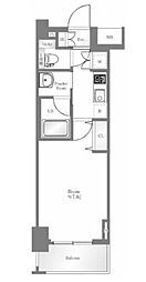 都営新宿線 岩本町駅 徒歩5分の賃貸マンション 2階1Kの間取り