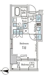 JR総武線 錦糸町駅 徒歩10分の賃貸マンション 3階1Kの間取り