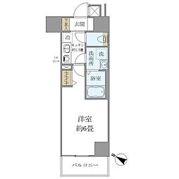 都営三田線 白山駅 徒歩4分の賃貸マンション 9階1Kの間取り