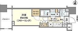 東京メトロ千代田線 湯島駅 徒歩1分の賃貸マンション 14階1Kの間取り