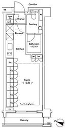 東京メトロ東西線 早稲田駅 徒歩2分の賃貸マンション 4階ワンルームの間取り