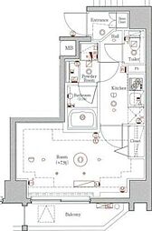 都営大江戸線 新御徒町駅 徒歩6分の賃貸マンション 9階1Kの間取り