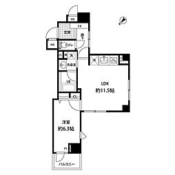 JR総武本線 馬喰町駅 徒歩2分の賃貸マンション 3階1LDKの間取り
