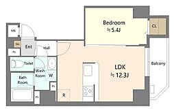 東京メトロ丸ノ内線 本郷三丁目駅 徒歩7分の賃貸マンション 3階1LDKの間取り