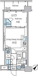 パークアクシス東日本橋ステーションゲート 1LDKの間取図画像