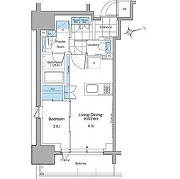 ルフォンプログレ本郷三丁目 1LDKの間取図画像