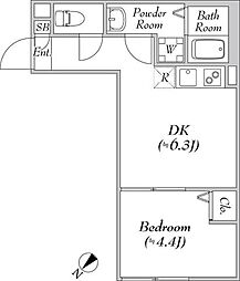 IL MEZZO DI TOKYO 1DKの間取図画像