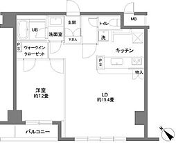 カスタリアお茶の水 1LDKの間取図画像