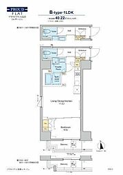 プラウドフラット浅草トレサージュ 1LDKの間取図画像