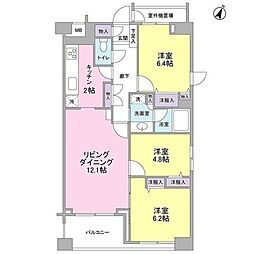 HILLTOP半蔵門 3LDKの間取図画像