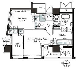 ParkAxis本郷の杜 1SLDKの間取図画像