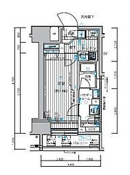 MAINSTAGE新御徒町 1Kの間取図画像