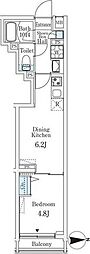 ロスアルコス千駄木 1DKの間取図画像