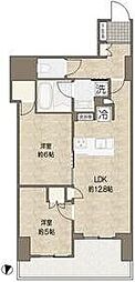 ザ・パークハウス市ヶ谷 2LDKの間取図画像