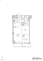 ワンルーフレジデンス中野 2LDKの間取図画像