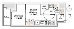 ブランシエスタ入谷グランデ 1DKの間取図画像