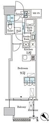 レガシス中目黒 ワンルームの間取図画像